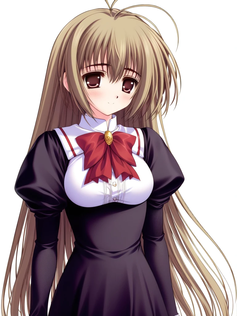 <lora:MiyanokoujiMizuho:0.8>, MiyanokoujiMizuho, solo, long hair, otoko no ko, 1boy, dress, male focus, long sleeves, bow, very long hair, crossdressing, brown hair, red bow, antenna hair, looking at viewer, brown eyes, puffy sleeves, blush, bowtie, red eyes, brooch, ãschool building, smile, blhsh,
masterpiece, high quality, very_high_resolution, large_filesize, full color,