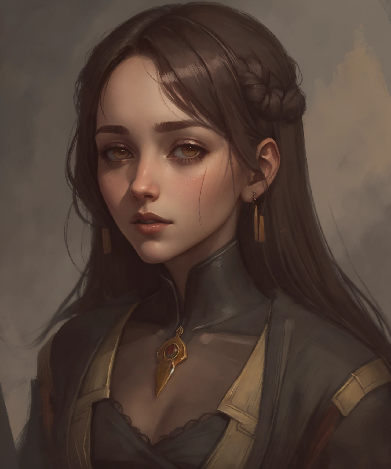 <lora:PathologicStyle:1>, portrait of a woman, pathologic style, painting
