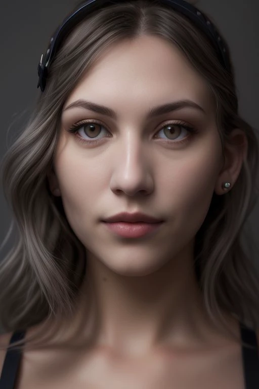 DEN_scarlet_steamgirl,
(headshot:1.2) portrait on a (plain grey background:1.2), (headshot:1.2), (face focus:1.1), windswept chaotic hair, soft lighting, low contrast, low saturation,
bokeh, f1.4, 40mm, photorealistic, raw, 8k, textured skin, skin pores, intricate details <lora:epi_noiseoffset2:1>, epiCRealism