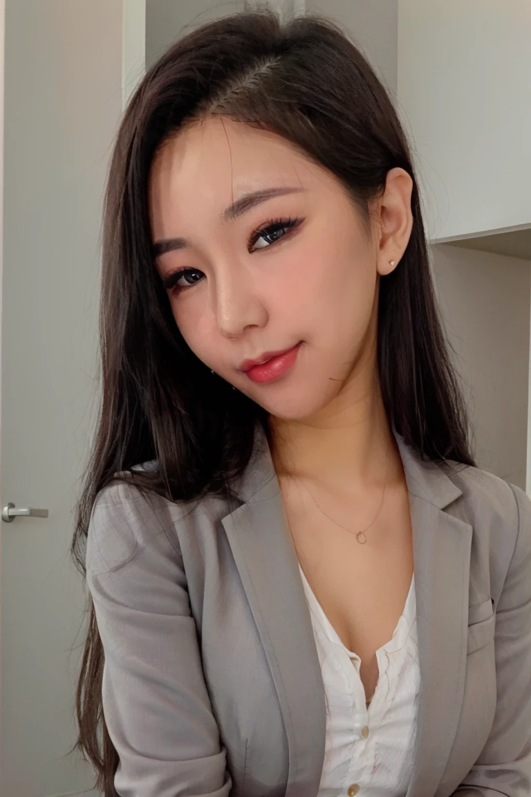 <lora:Lucyinthe_v4-10:0.8>, Lucyinthe, photo of a beautiful girl, looking at the camera, smile,
grey blazer, lipstick, lawyer, white shirt,