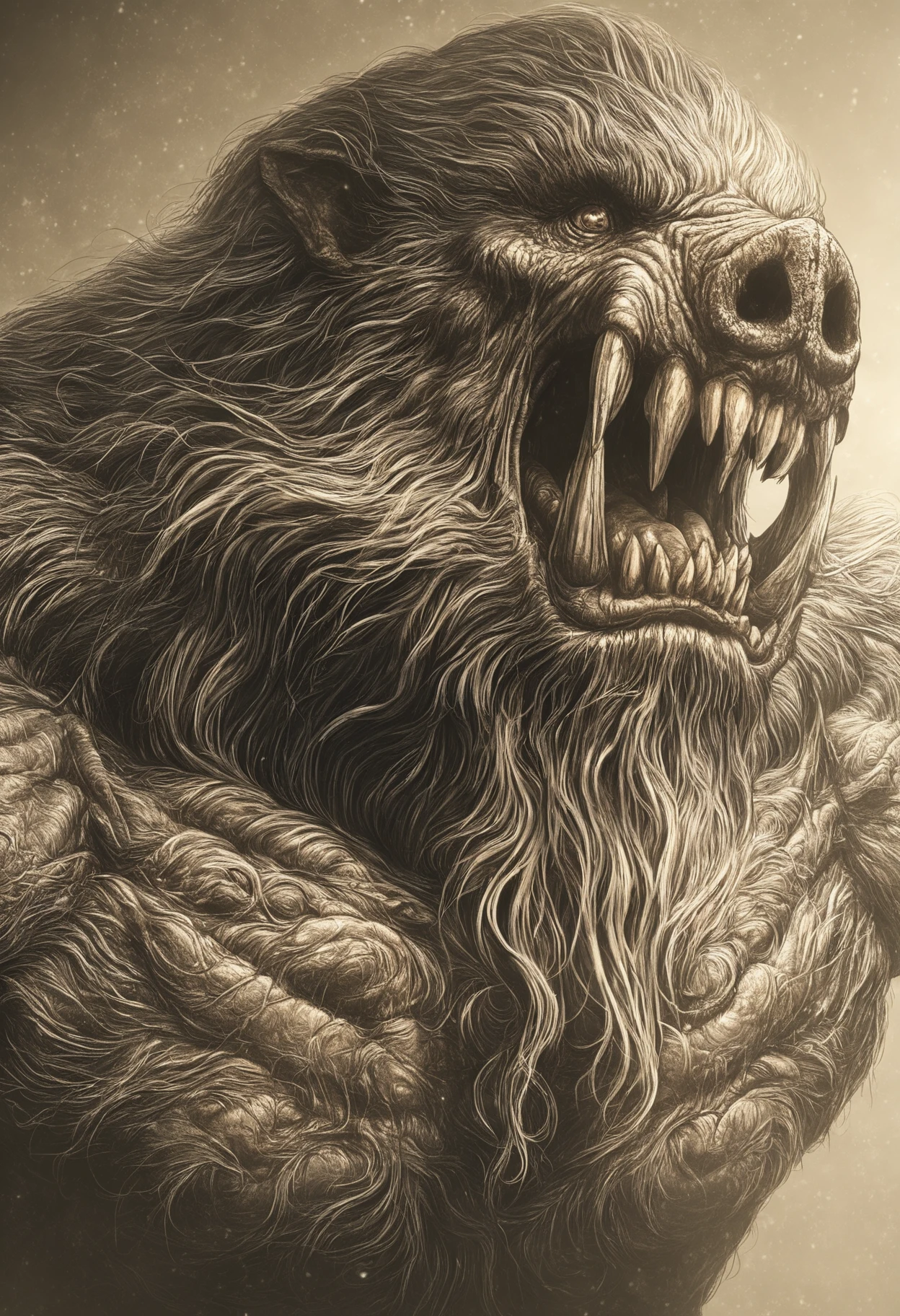 manbearpig, cinematic lighting, monster, <lora:manbearpig-10:0.85>