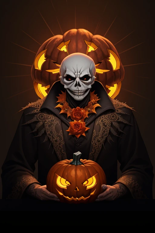 ornate pumpkin king, cinematic lighting