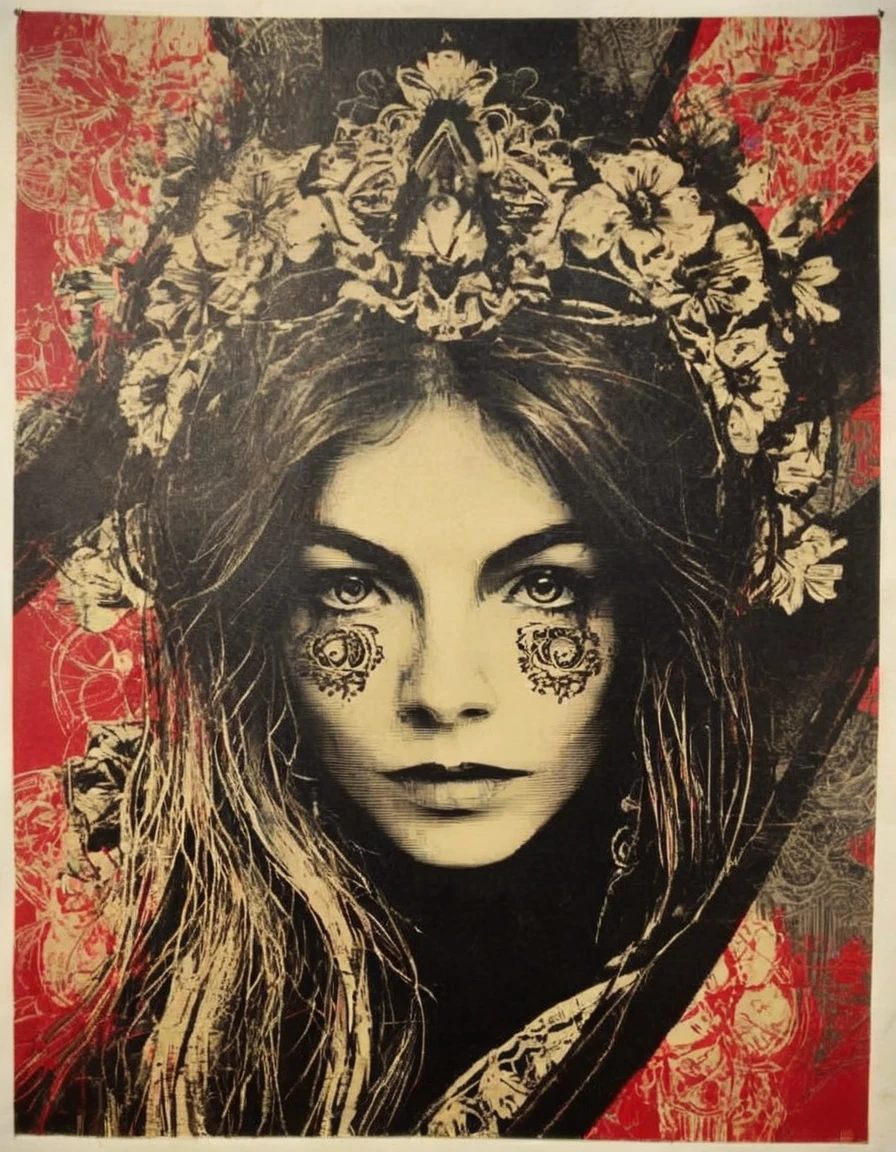 an underexposed creation by Shepard Fairey of a lady <lora:AnalukXL8:1>