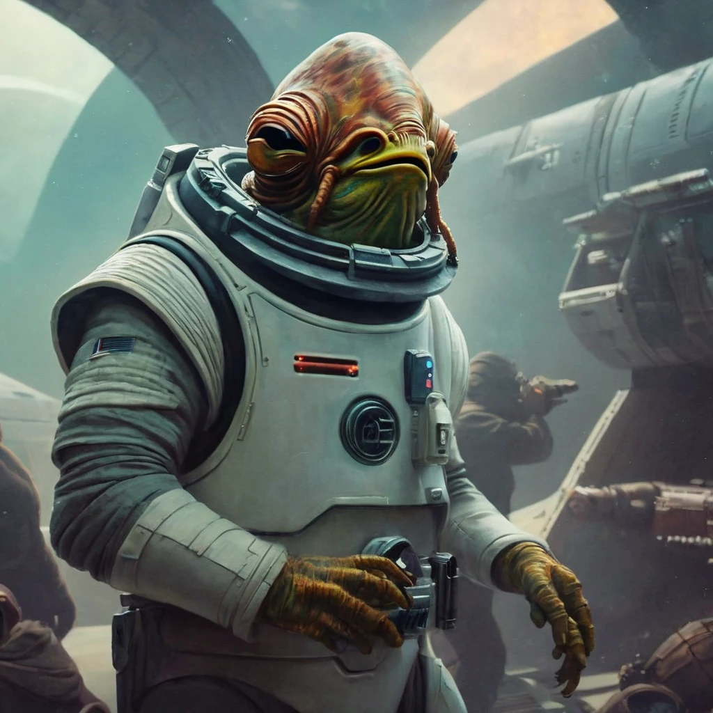 concept art of <lora:Gial Ackbar:1.2>
Gial Ackbar a painting of a creature with a spacesuit In Star Wars Universe, digital artwork, illustrative, painterly, matte painting, highly detailed