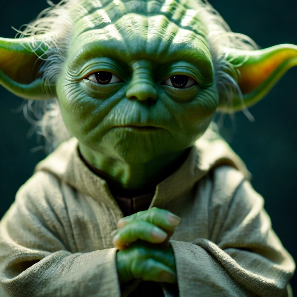 cinematic film still of <lora:Yoda:1.2>
Yoda a close up of a person with a star wars yoda In Star Wars Universe, shallow depth of field, vignette, highly detailed, high budget, bokeh, cinemascope, moody, epic, gorgeous, film grain, grainy