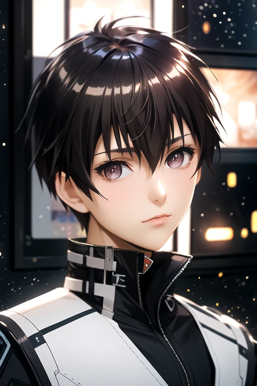 (best quality:1.1), (masterpiece:1.4), photorealistic, looking at viewer, , depth of field, ligne claire, , 1boy, solo, male focus, <lora:fate_graphite:0.84>, fate_graphite, black hair, brown eyes, bangs, hair between eyes, short hair, , , science fiction space opera, HD-DVD