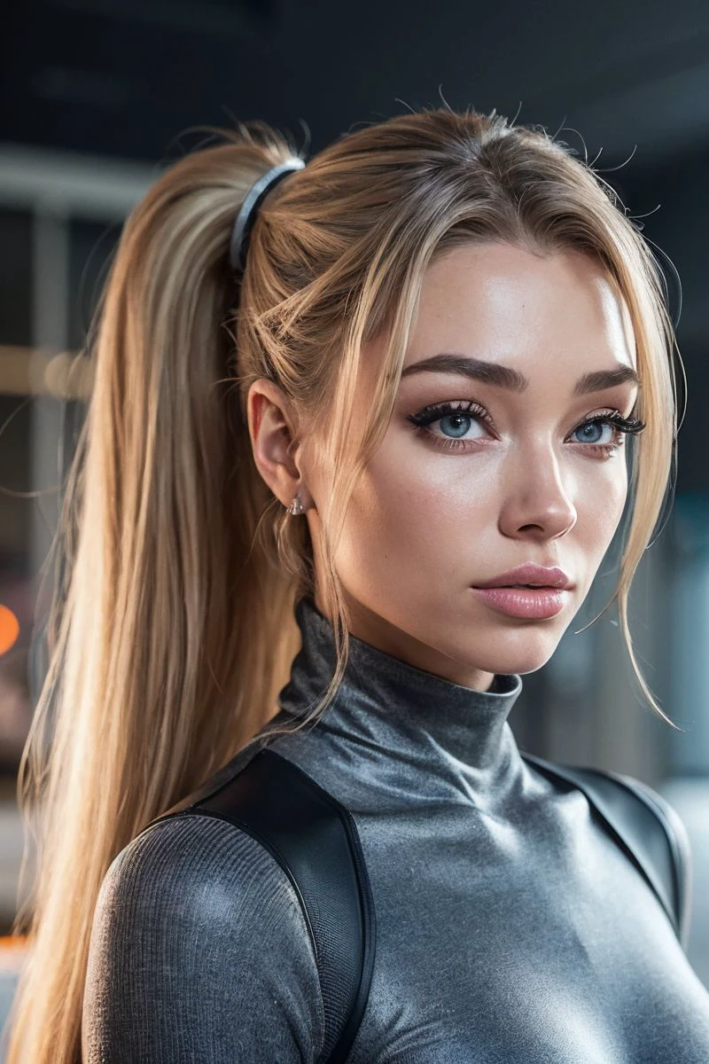 4k, 8k, best quality, ultra high res, (photorealistic:1.1),(masterpiece:1.2), best quality, masterpiece, highres, original, extremely detailed wallpaper, (ultra-detailed), (best illustration), (eyes detailed), (best shadow), (realism), realistic, 1girl, folded ponytail, short dress, coreset, single pauldron, white hair, black eyeshadow, bare shoulders, fit body, muscular, under the tree, upper body, (close up:1.1) <lora:more_details:0.6>, <lora:Riven:0.8>