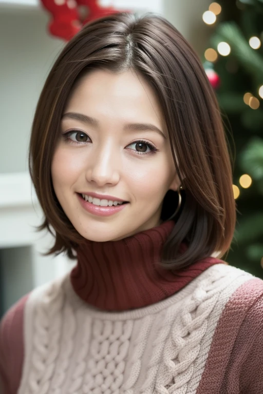 1girl,(wearing a turtleneck sweater),(winter jacket),(RAW photo, best quality), (realistic, photo-realistic:1.4), masterpiece, an extremely delicate and beautiful, extremely detailed, 2k wallpaper, Amazing, finely detail, extremely detailed CG unity 8k wallpaper, ultra-detailed, highres, soft light, beautiful detailed girl, extremely detailed eyes and face, beautiful detailed nose, beautiful detailed eyes,cinematic lighting,fireplace,(christmas tree,christmas decorations:1.2),perfect anatomy,smile,half body photo,hero angle
<lora:manabekaori_lora:0.7>