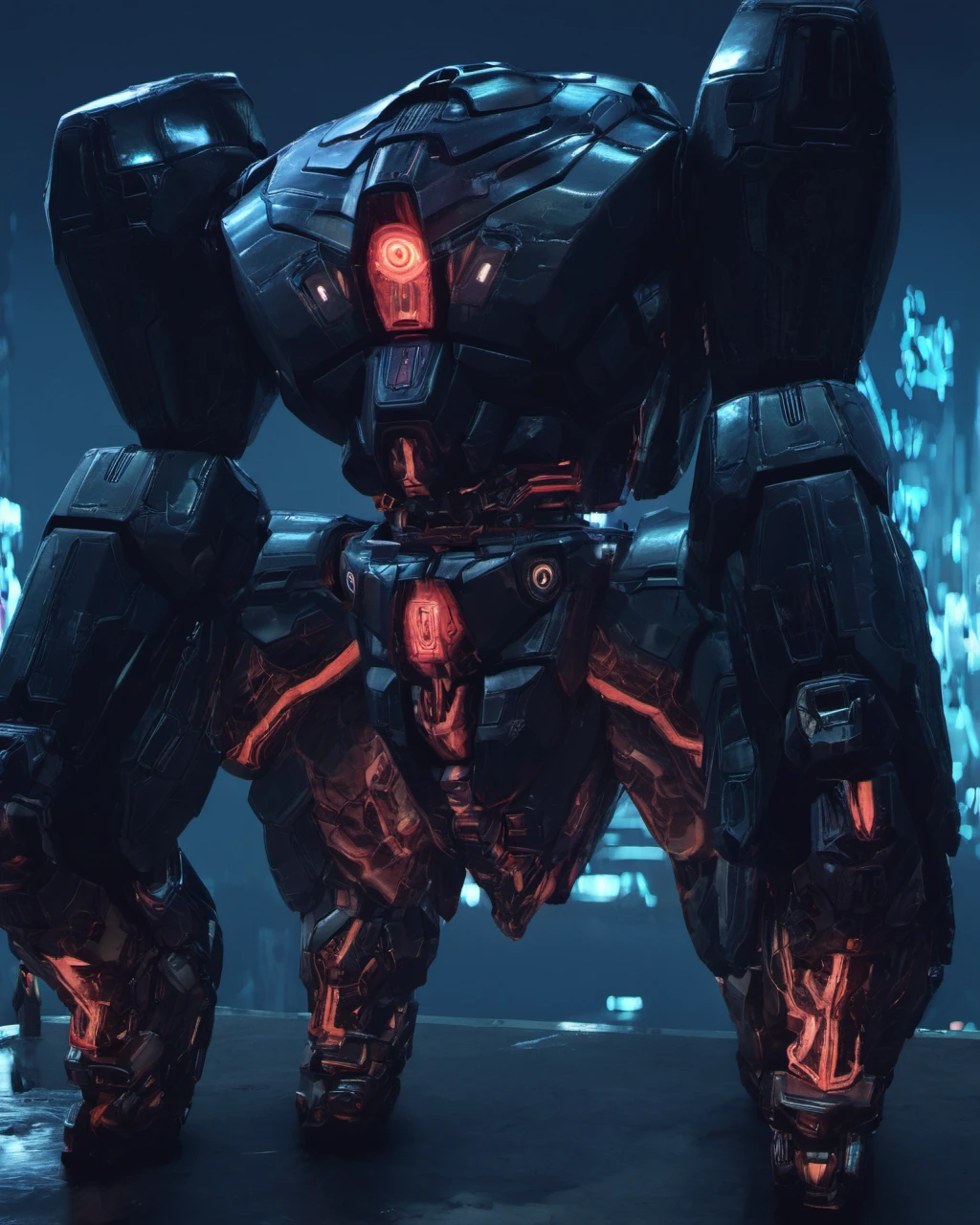 Rmnants <lora:remnantsXL-000005:1>,epic machine giant robot,omni structures in the background,glowing