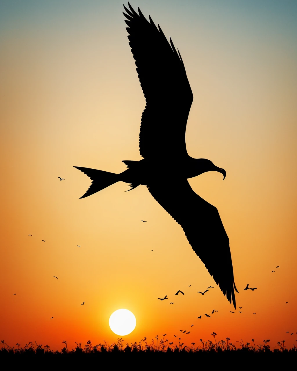 best quality,masterpiece,highly detailed,ultra-detailed, no humans
Albatross It has a large wingspan, white feathers, and a hooked beak. by silhouette art
<lora:silhouette_last:2.5>
