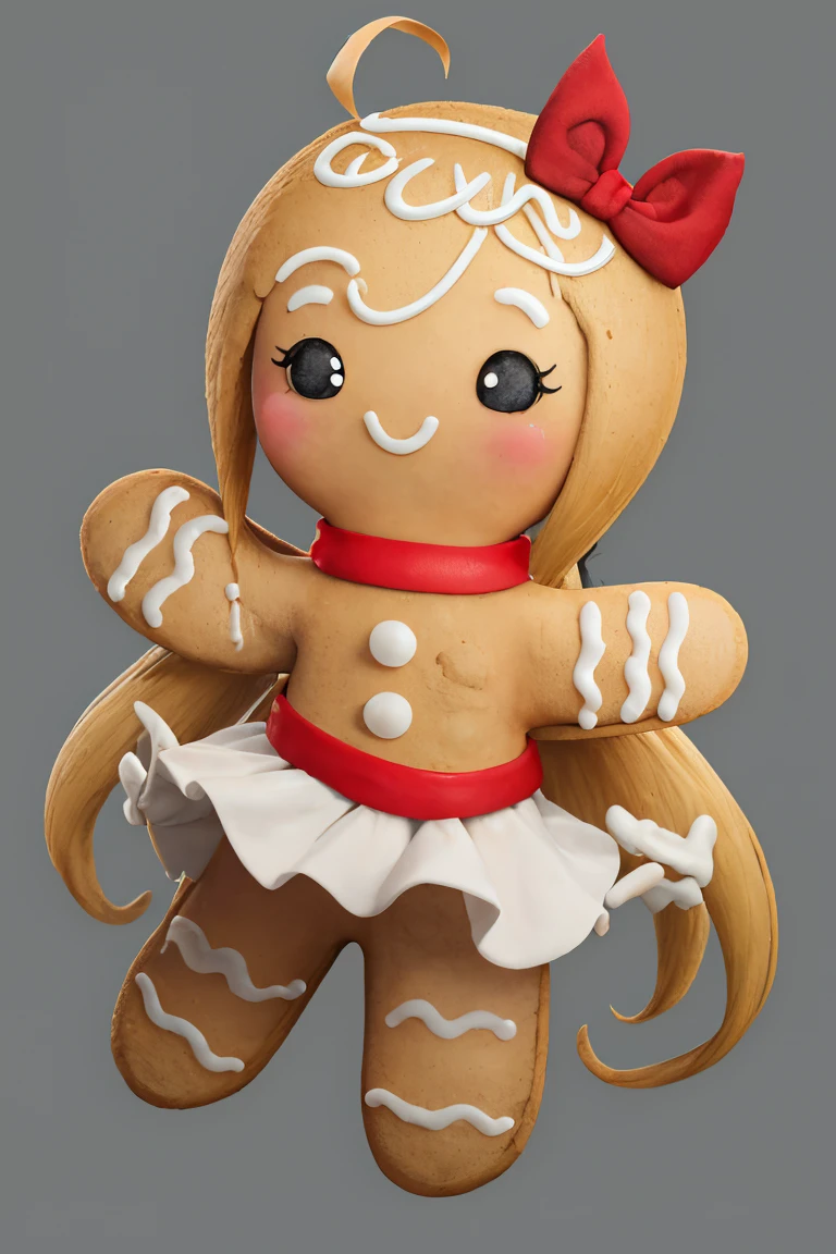 ((masterpiece,best quality)), absurdres,
<lora:Gingerbread_Man:1>, Gingerbread_Man, food, cookie, food focus,
simple background,  grey background,
1girl,
<lora:pecorine_v1:0.5>, aapeco, very long hair, ahoge, braid, tiara, hair ribbon, red skirt,