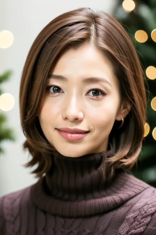 1girl,(wearing a turtleneck sweater),(winter jacket),(RAW photo, best quality), (realistic, photo-realistic:1.4), masterpiece, an extremely delicate and beautiful, extremely detailed, 2k wallpaper, Amazing, finely detail, extremely detailed CG unity 8k wallpaper, ultra-detailed, highres, soft light, beautiful detailed girl, extremely detailed eyes and face, beautiful detailed nose, beautiful detailed eyes,cinematic lighting,fireplace,(christmas tree,christmas decorations:1.2),perfect anatomy,smile,
<lora:manabekaori_lora:0.8>