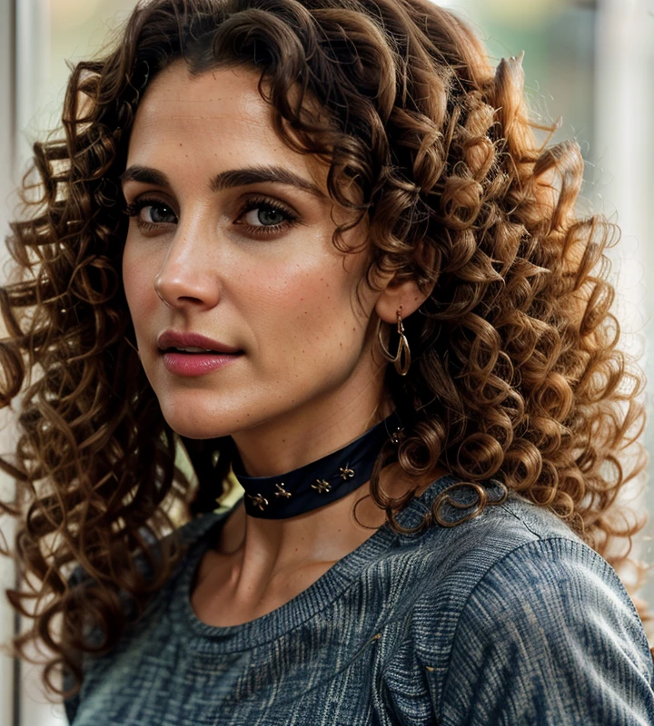 photo of beautiful young (M3l_K4n4k4:0.99), a woman, (tight long sleeve top:1.2), (long jeans), (choker), hair with ringlet curls, in a department store, natural light, (masterpiece:1.2) (photorealistic:1.2) (best quality) (detailed skin:1.2) (intricate details) (8k) (HDR) (cinematic lighting) (sharp focus), (looking at the camera:1.1), ((closeup portrait:1.2)), hoop earrings, (curly hair:1.2), <lora:curly_hair_slider_v1:8>