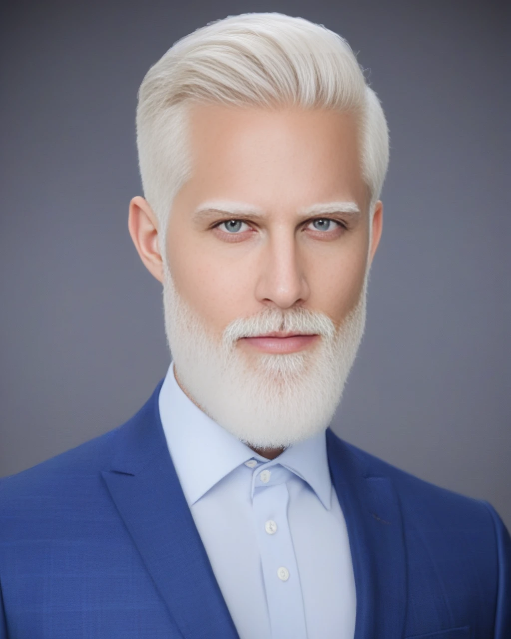 front view shot, portrait,
man, short hair,
white hair, (white eyebrows:1.5), forehead,
suit, beard,
standing in office 
 <lora:detailedeyebrows_v0_5:0.8>