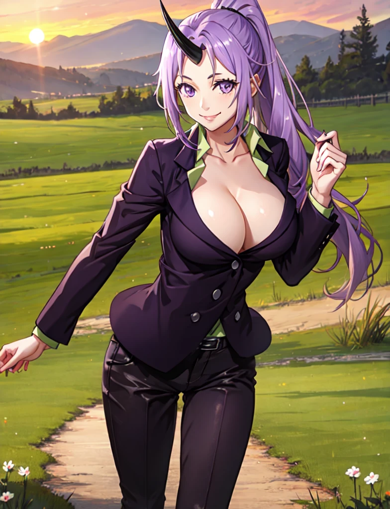 pixel-Shion with a suit in a forest, cleavage, masterpiece, photorealistic, realistic, (RAW photo, 8k uhd, film grain), caustics, subsurface scattering, dynamic shot, <hypernet:myhands_22k:0.75> <lora:shion-LoRA:0.75>