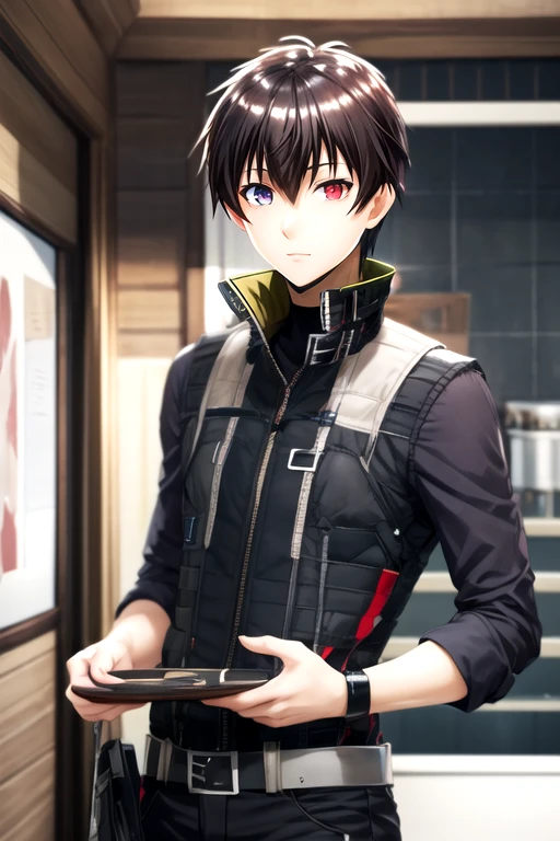 (best quality:1.1), (masterpiece:1.4), photorealistic, , , , , , 1boy, solo, male focus, <lora:fate_graphite:0.92>, fate_graphite, black hair, brown eyes, bangs, hair between eyes, short hair, heterochromia, red eyes, , vehicle interior, 2k resolution