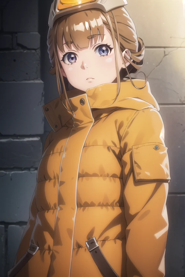 hinatamiyake, <lora:hinata miyake s1-lora-nochekaiser:1>,
hinata miyake, short hair, brown hair, (brown eyes:1.5),
BREAK jacket, helmet, orange jacket, orange helmet,
BREAK outdoors, snow, ice, snowflake,
BREAK looking at viewer,
BREAK <lyco:GoodHands-beta2:1>, (masterpiece:1.2), best quality, high resolution, unity 8k wallpaper, (illustration:0.8), (beautiful detailed eyes:1.6), extremely detailed face, perfect lighting, extremely detailed CG, (perfect hands, perfect anatomy),