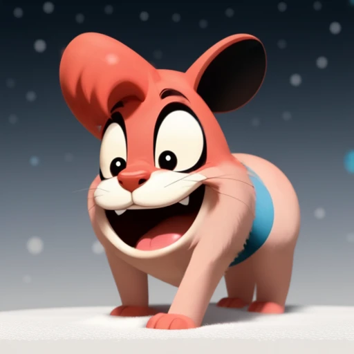 (pixar|disney:1.2) style, 3D, (xmas:1.1) cosy theme, presents, background snowy, color background, hilarious funny, crazy cartoon, style, stylized exaggerated, simplified