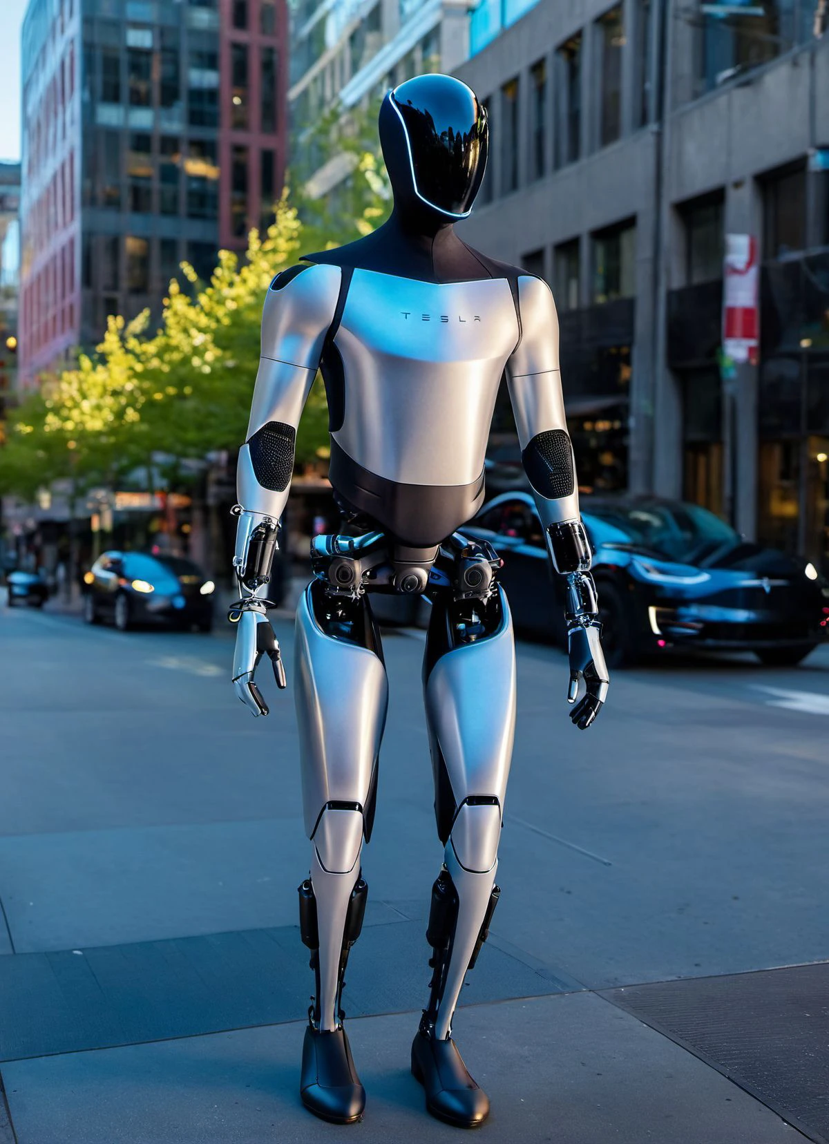 teslabot, gen-2, posing in a high tech downtown seattle, (slutty|confident|focused|candid|relaxed:1.5) full body shot, masterquality, photograph, high quality, proportional, focused, hyperrealistic                            <lora:teslabot:1> <lora:perfect hands:1>