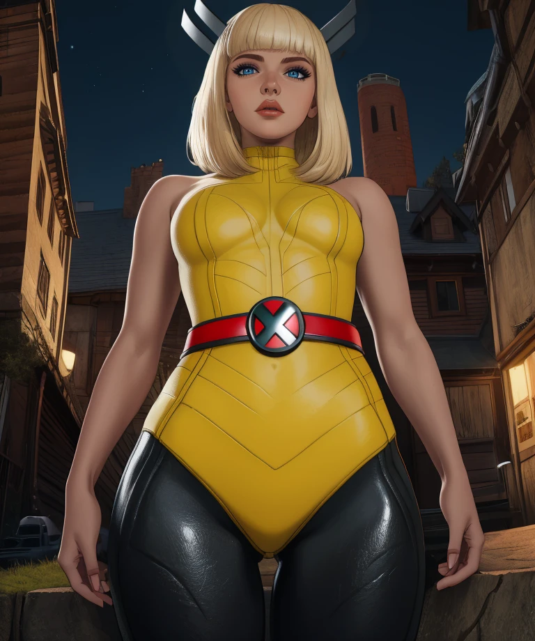 magik,blond hair,blue eyes,horns,bangs,
yellow and black bodysuit,belt,
standing,cowboy shot,
night,town,
(insanely detailed, beautiful detailed face,beautiful detailed eyes, masterpiece, best quality),solo,<lora:magik:0.8>,
