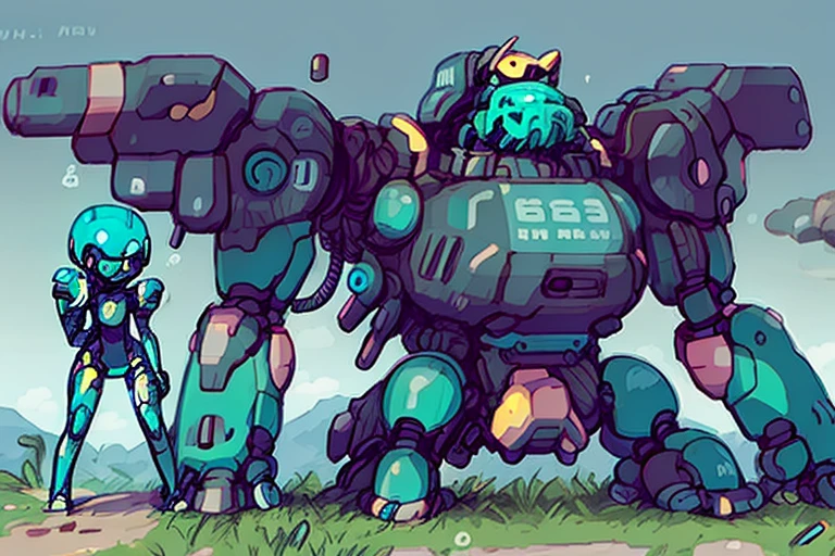 no humans, solo, claws, robot, standing, mecha, non-humanoid robot, pokemon (creature), science fiction, full body, mechanization, fangs