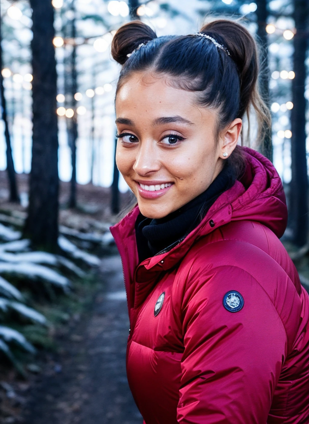 sks woman at night in the wood, selfie, dressed for trekking, winter, laughing, at night, very dark, infrared photography, without flash, grainy, ((motion blur)), blurry, walking
<lora:skin_slider_v2_1_FACE:0.7> ((metart))
ariana grande <lora:lora-small-ariana-grande-v1:0.2> <lora:locon_arianagrande_v1_from_v1_64_32:0.4> arianagrande-ti