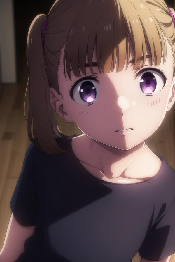 shiorikobayakawa, <lora:shiori kobayakawa s1-lora-nochekaiser:1>,
shiori kobayakawa, bangs, brown hair, twintails, (purple eyes:1.1), blunt bangs, empty eyes,
BREAK short sleeves, pants, black shirt, t-shirt,
BREAK outdoors,
BREAK looking at viewer,
BREAK <lyco:GoodHands-beta2:1>, (masterpiece:1.2), best quality, high resolution, unity 8k wallpaper, (illustration:0.8), (beautiful detailed eyes:1.6), extremely detailed face, perfect lighting, extremely detailed CG, (perfect hands, perfect anatomy),