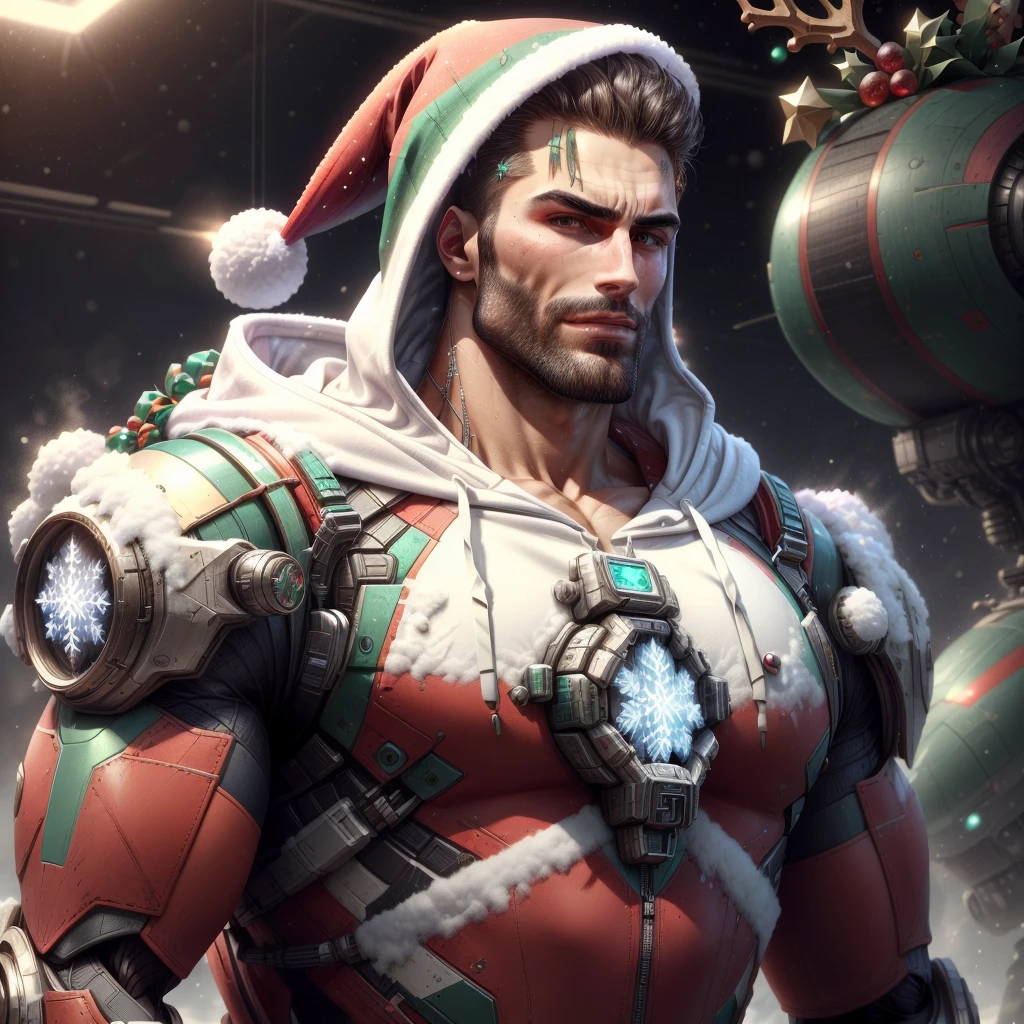 <lora:add_detail:0.8>,
<lora:XmasTech-20:0.8>, scifi, XmasTech, hoodie, 
man, <lora:Gigachadv1:0.5> gigachad, upper body,closeup