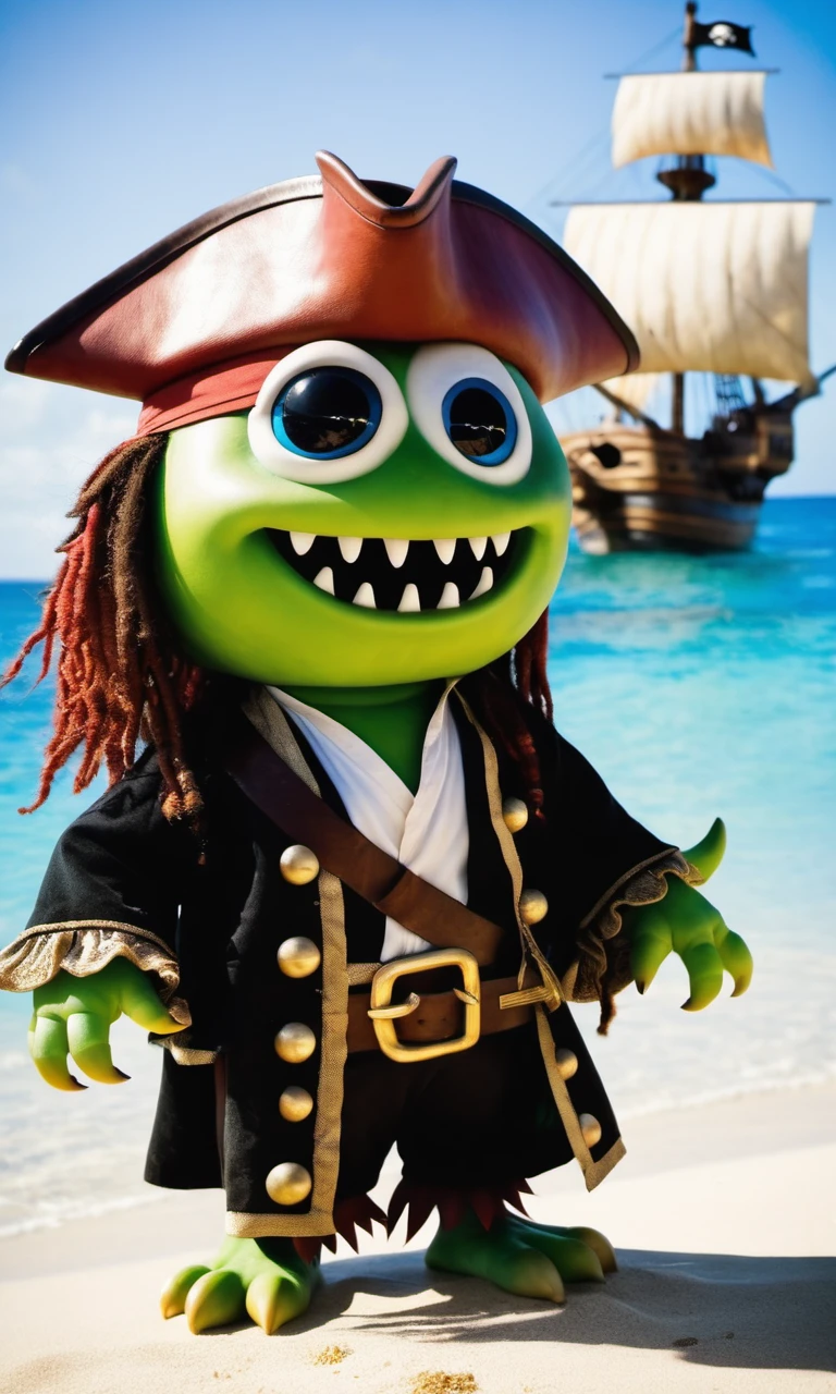 Pirates of the Caribbean,arien monster,cute monster,sea,Pirate ship,