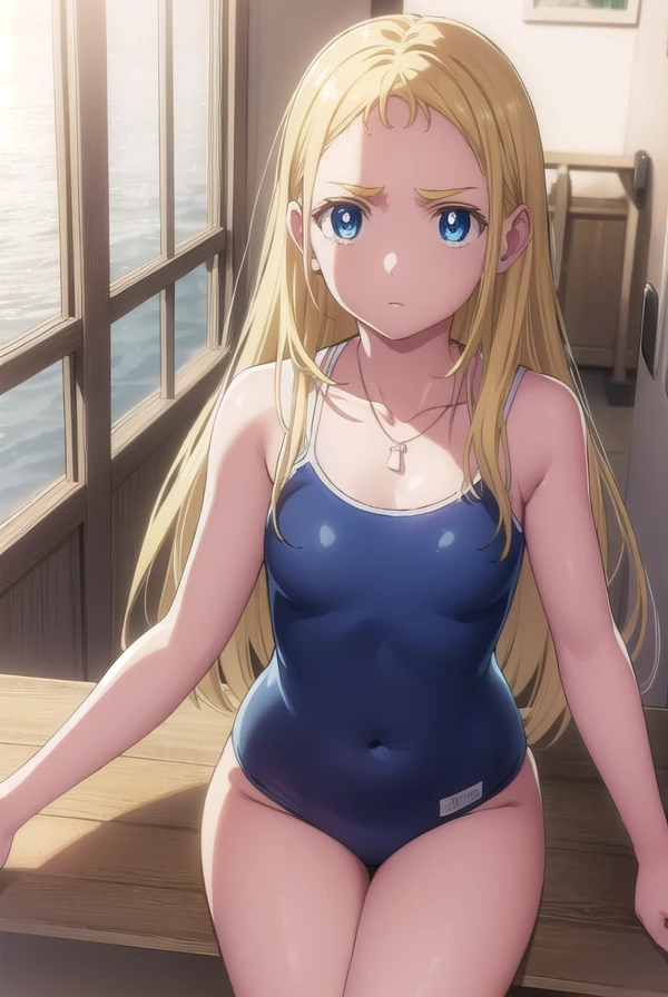 ushiokofune, <lora:ushio kofune s1-lora-nochekaiser:1>,
ushio kofune, long hair, blue eyes, blonde hair, very long hair, straight hair, (forehead:1.2), (small breasts:1.2),
BREAK jewelry, collarbone, swimsuit, necklace, one-piece swimsuit, school swimsuit, blue one-piece swimsuit, competition school swimsuit, shell necklace,
BREAK outdoors, beach,
BREAK looking at viewer,
BREAK <lyco:GoodHands-beta2:1>, (masterpiece:1.2), best quality, high resolution, unity 8k wallpaper, (illustration:0.8), (beautiful detailed eyes:1.6), extremely detailed face, perfect lighting, extremely detailed CG, (perfect hands, perfect anatomy),