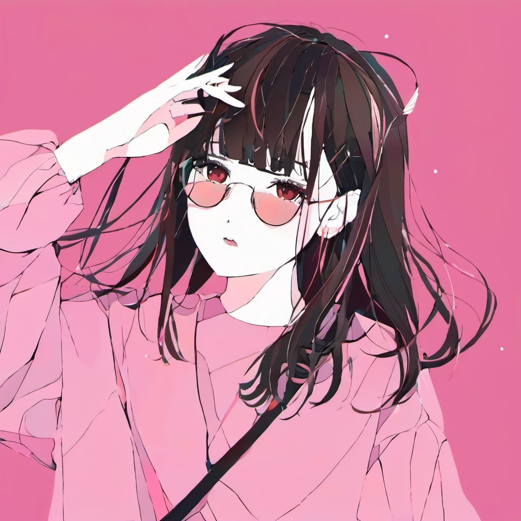 <lora:mourning_girl_xl_v7:0.8>,1girl,pink background,pink theme,