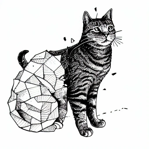 cat <lora:geometrical:1>
