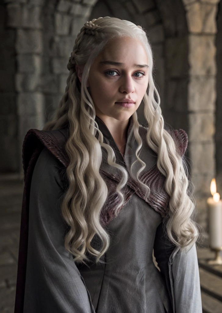 <lora:emlclrk2-24:1> a photo of emlclrk, long wavy hair,braided hair,targaryen outfit,canon powershot,looking at viewer,(extreme close-up:1.2),in a castle,night,neon lights,masterpiece,highly detailed,8k,bokeh,extreme dof,soft lighting,volumetric lighting, dramatic lighting, (chiaroscuro:1.2)