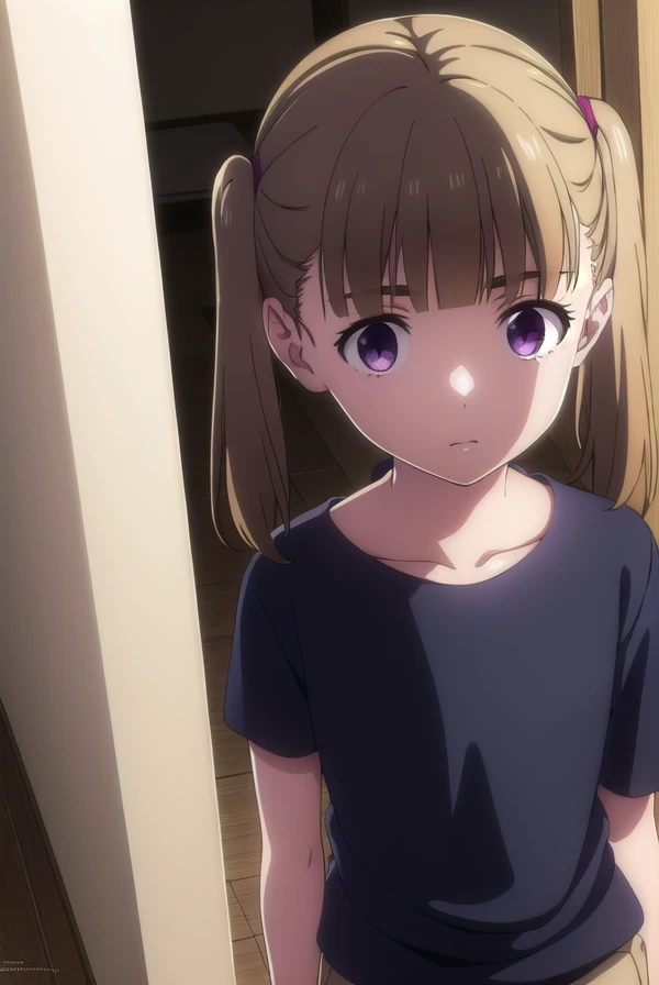 shiorikobayakawa, <lora:shiori kobayakawa s1-lora-nochekaiser:1>,
shiori kobayakawa, bangs, brown hair, twintails, (purple eyes:1.1), blunt bangs, empty eyes,
BREAK short sleeves, pants, black shirt, t-shirt,
BREAK outdoors,
BREAK looking at viewer,
BREAK <lyco:GoodHands-beta2:1>, (masterpiece:1.2), best quality, high resolution, unity 8k wallpaper, (illustration:0.8), (beautiful detailed eyes:1.6), extremely detailed face, perfect lighting, extremely detailed CG, (perfect hands, perfect anatomy),