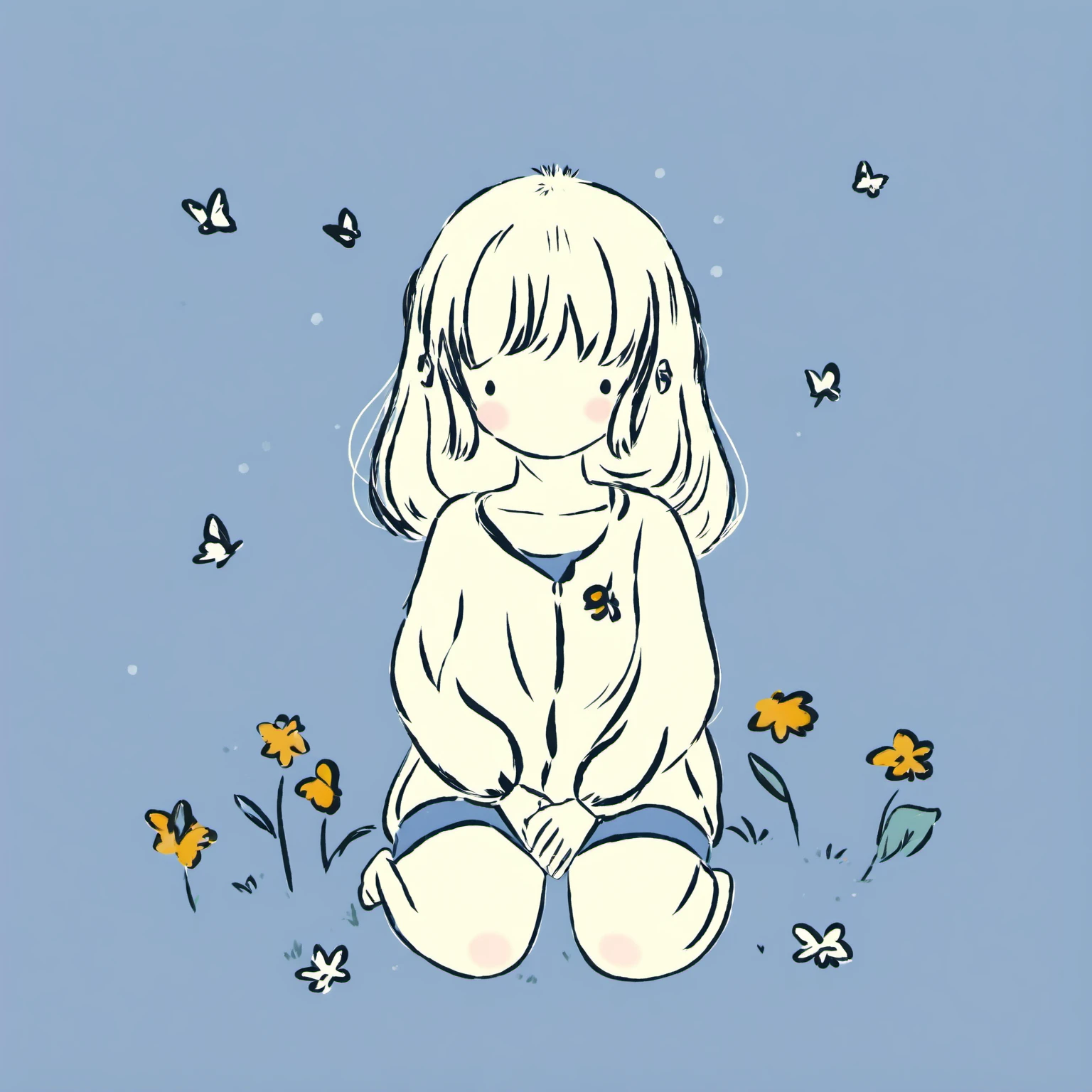 <lora:little_guy_xl:1.2>,1girl,full body, blue theme