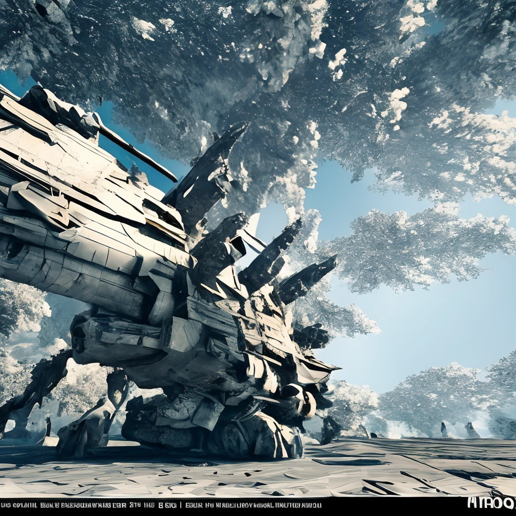 masterpiece, photorealistic highly detailed 8k photography, best cinematic quality, volumetric lighting and shadows, sharp intricate details, symmetric spcrft destroying a space warship, explosions, space battle background, HDRIï¼Suzhou Gardens,Windows,Doors,Courtyard, martial arts fantasyï¼scenery, snow, no humans, outdoors, tree, nature, sky, forest, mountain, <lora:forest_snow:1>
