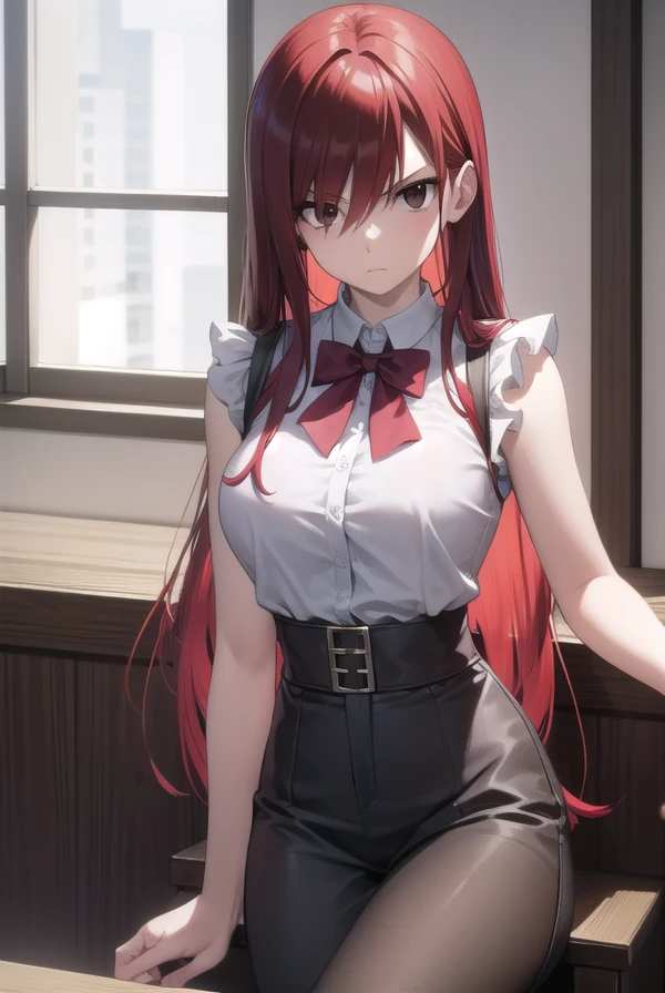 erzascarlet, <lora:erza scarlet v2-lora-nochekaiser:1>,
erza scarlet, long hair, (red hair:1.5), hair between eyes, (brown eyes:1.7),
BREAK skirt, shirt, bow, boots, sleeveless, sleeveless shirt, tattoo, white shirt, frills,
BREAK indoors, guild, bar,
BREAK looking at viewer,
BREAK <lyco:GoodHands-beta2:1>, (masterpiece:1.2), best quality, high resolution, unity 8k wallpaper, (illustration:0.8), (beautiful detailed eyes:1.6), extremely detailed face, perfect lighting, extremely detailed CG, (perfect hands, perfect anatomy),