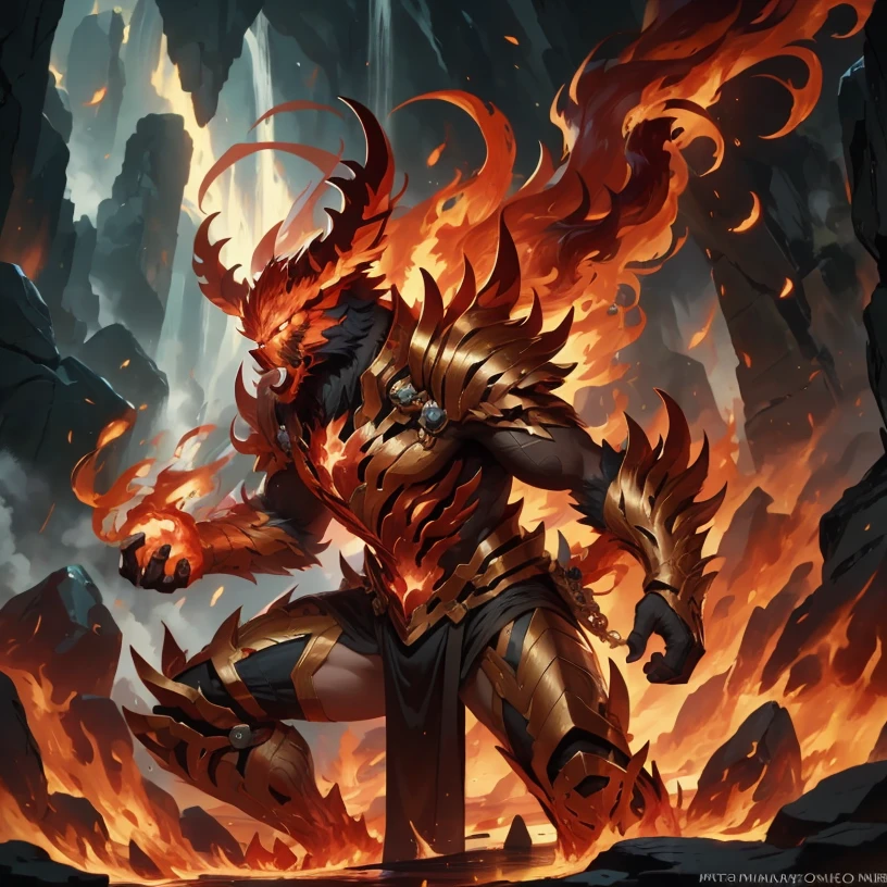 <lora:fantasy_monsters:1> fire elemental monster, (masterpiece:1.2, best quality), (finely detailed eyes: 1.2), (solo), realistic, depth of field, 8k, 4k, master piece, ((detailed)), realistic, photorealistic, high quality, highly detailed, focused, clear, ultra realistic, looking at the viewer, forward facing , perfect eyes, master piece eyes, in the frame trending on artstation
