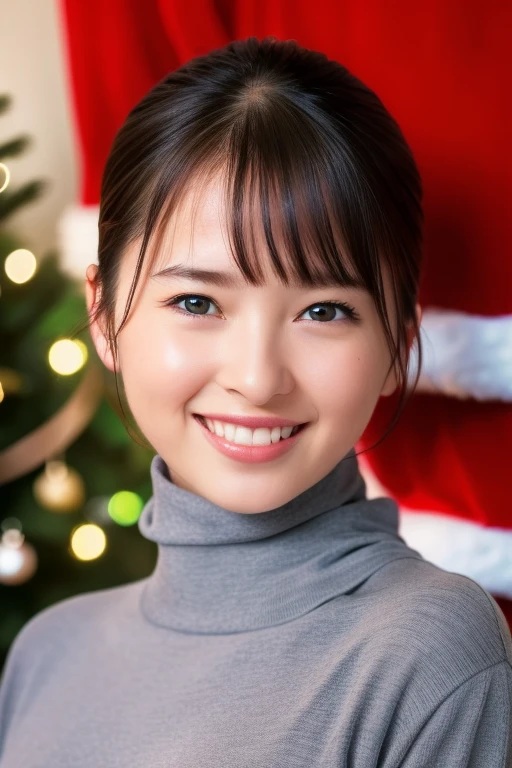 1girl,(wearing a turtleneck sweater),(winter jacket),(RAW photo, best quality), (realistic, photo-realistic:1.4), masterpiece, an extremely delicate and beautiful, extremely detailed, 2k wallpaper, Amazing, finely detail, extremely detailed CG unity 8k wallpaper, ultra-detailed, highres, soft light, beautiful detailed girl, extremely detailed eyes and face, beautiful detailed nose, beautiful detailed eyes,cinematic lighting,snow scenery,fireplace,(christmas tree,christmas decorations:1.2),perfect anatomy,smile,
<lora:iinumaai_lora:0.8>,(short hair)