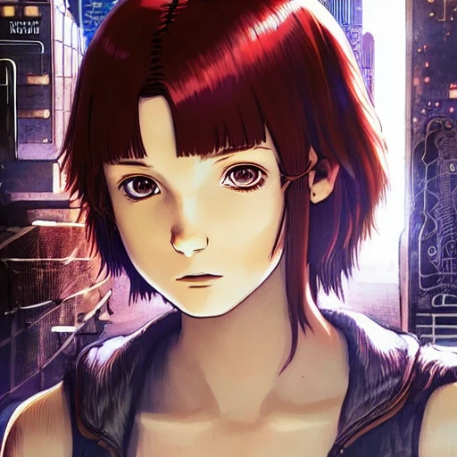 <lora:LainLora:1> , portrait of Lain74564pegdhjy in cyberpunk setting, cute-fine-face, pretty face, realistic shaded Perfect face, fine details. Anime. realistic shaded lighting by Ilya Kuvshinov Giuseppe Dangelico Pino and Michael Garmash and Rob Rey, IAMAG premiere, WLOP matte print, masterpiece, asymmetric hair, wires