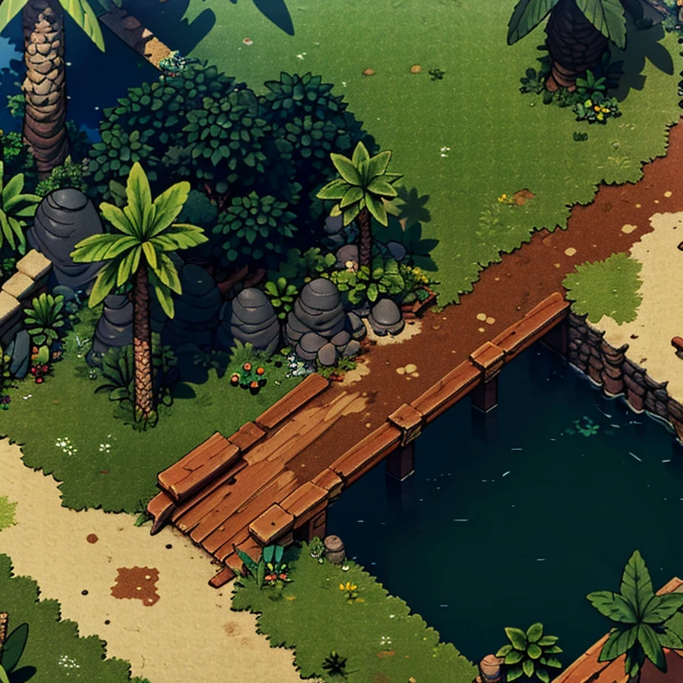 ((masterpiece,best quality)), <lora:Sea_of_Stars:0.8>, no humans, scenery, top down view,
pine trees, grass, ivy, leaf, lily pad, log, nature,