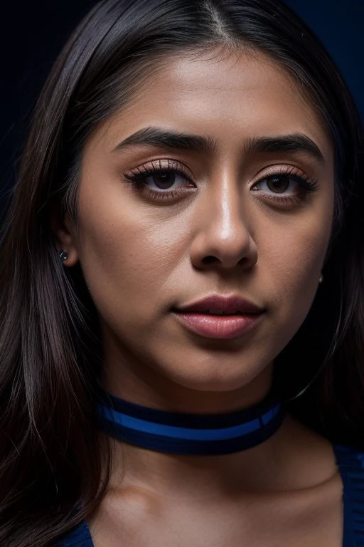 DEN_violet_myersMK2,
(headshot:1.2) portrait on a (plain dark background:1.2), (headshot:1.2), (face focus:1.1), intricate (beautiful eyes:1.2), (wide open eyes:1.1), Big eyes, clean photo, lighting from behind, (Red lighting from the left:1.3), (Blue lighting from the right:1.3), bokeh, f1.4, 40mm, photorealistic, raw, 8k, textured skin, skin pores, intricate details <lora:epi_noiseoffset2:1>, epiCRealism