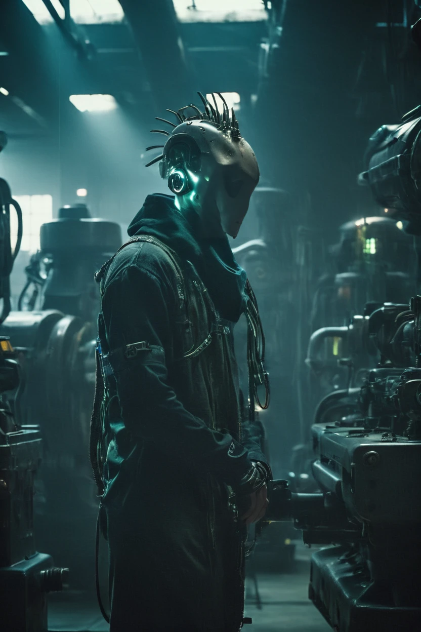 mysterious, photograph, cinematic color grading, cyberpunk, <lora:EnvySendNoodzXL01:0>1boy, man, ruggedly handsome, natural sunlight, interior, in a Dreary machine shop<lora:EnvyBetterHiresFixXL01:0:hr=1><lora:EnvyMysteriousXL01:1>