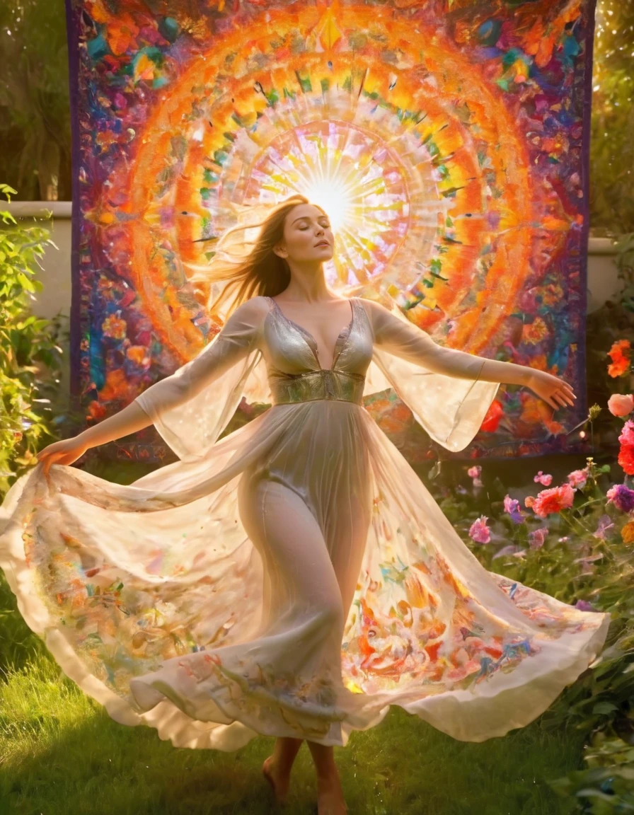 In an ethereal, sun-drenched garden, the radiant aatatmvkf woman, her flawless skin glistening like polished marble, gracefully floated through a kaleidoscopic tapestry of vibrant blooms, dancing with every breath as she weaved an enchanting spell that awakened all senses in a mesmerizing fusion of earthy scents and the harmonious music of singing birds, evoking a timeless serenity that transcended the boundaries between imagination and reality. cinematic, 8k <lora:aatatmvkf01:1>
