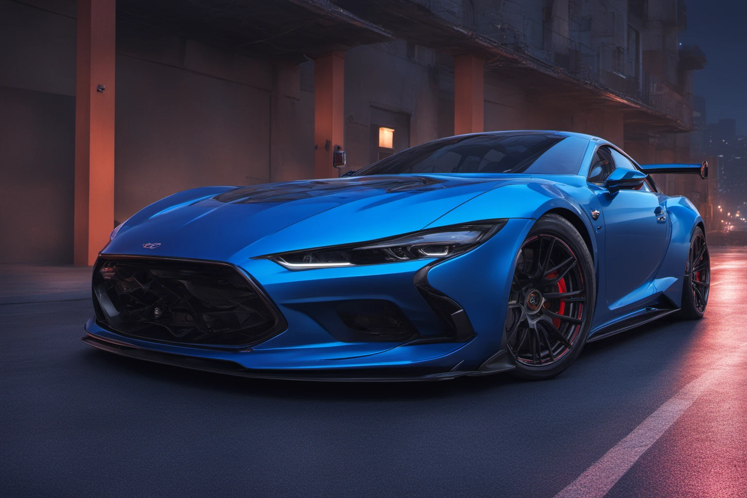 photo of car, sporty, fast, sleek, sexy, aggressive, high performance, nighttime, neon lights, urban city, ultra-high-definition, photorealistic, 8k uhd, high-quality, ultra sharp detail <lora:MercedesAMGGTCoupeV2:.7>