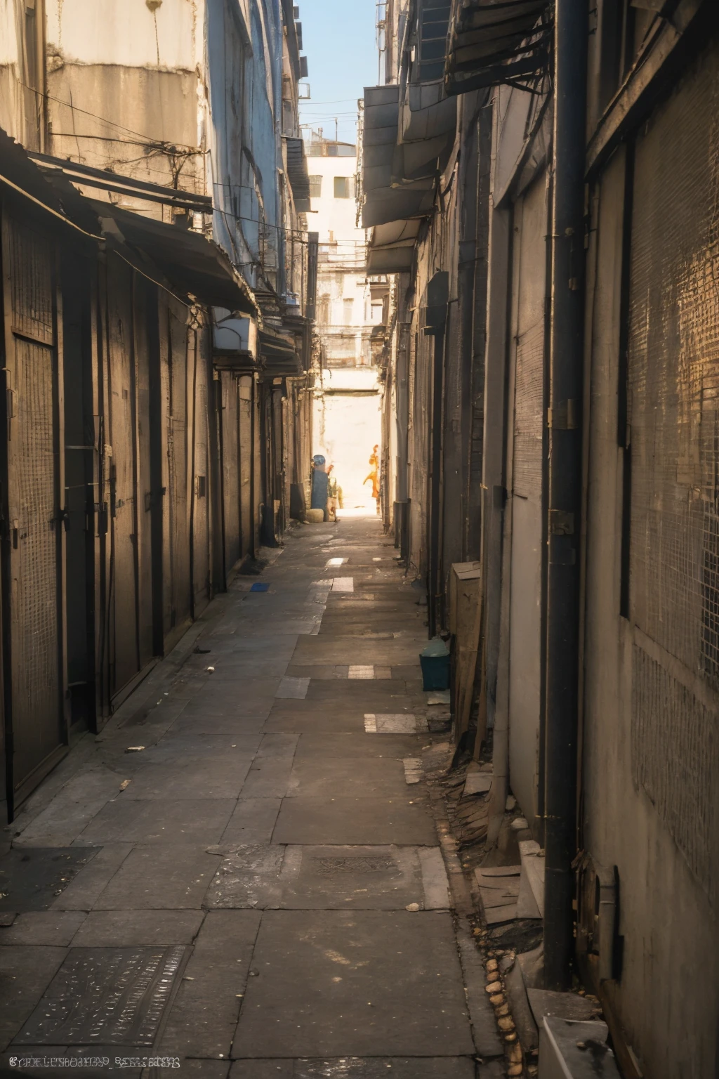no humans,outdoors,<lora:dirty alley_v1:0.5>,ruanyi046,dirty alley,dappled_sunshine,, (8k, RAW photo, best quality, masterpiece:1.3),(realistic, photo-realistic:1.37),realistic skin texture,(photorealistic:1.3),(hyperrealistic:1.2), 1 cute girl,solo,( beautiful eyes:1.2),perfect face