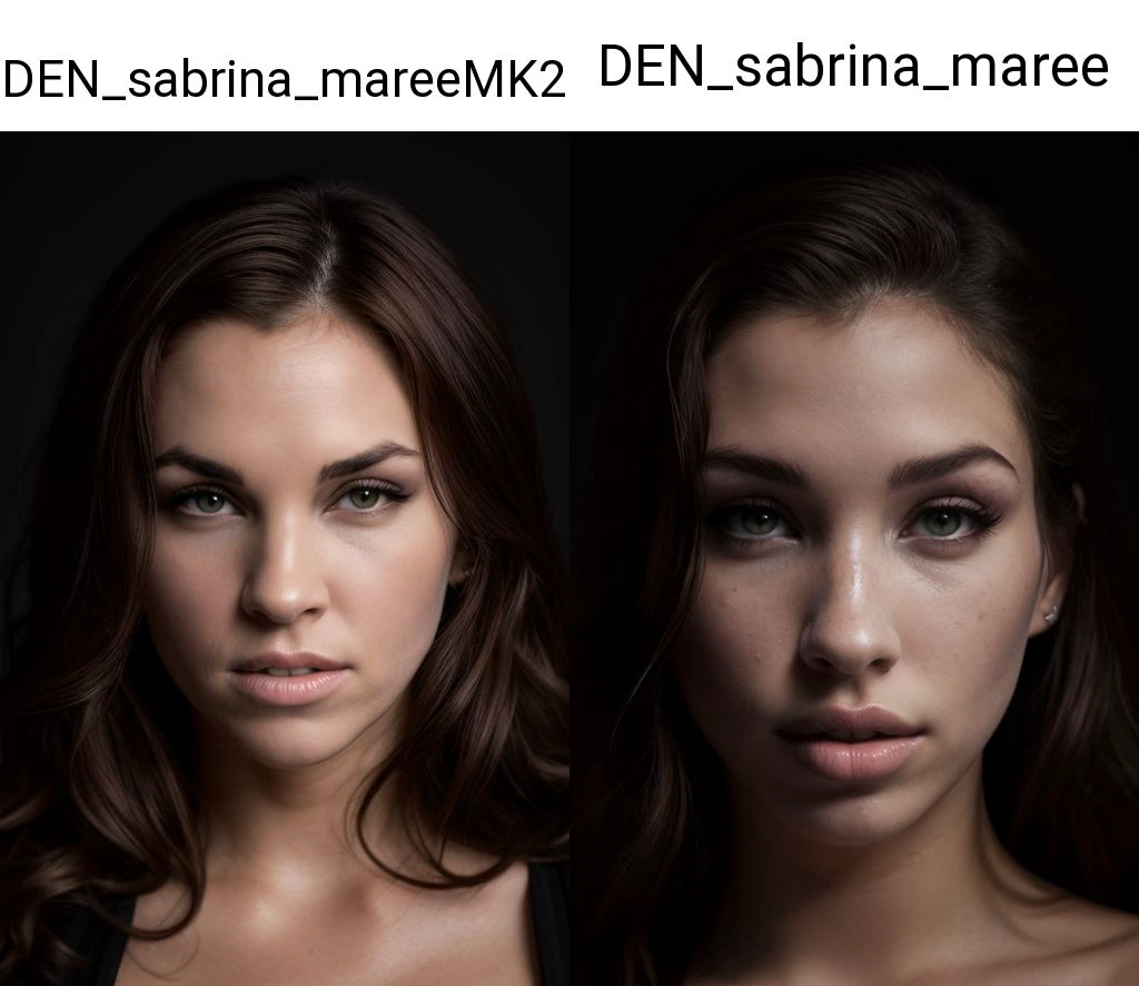 DEN_sabrina_mareeMK2,
(headshot:1.1) portrait on a plain black background, (headshot:1.2), face focus, intricate (beautiful eyes:1.2), (wide open eyes:1.1), Big eyes, clean photo, circle lighting, high contrast,
bokeh, f1.4, 40mm, photorealistic, raw, 8k, textured skin, skin pores, intricate details <lora:epi_noiseoffset2:1>, epiCRealism