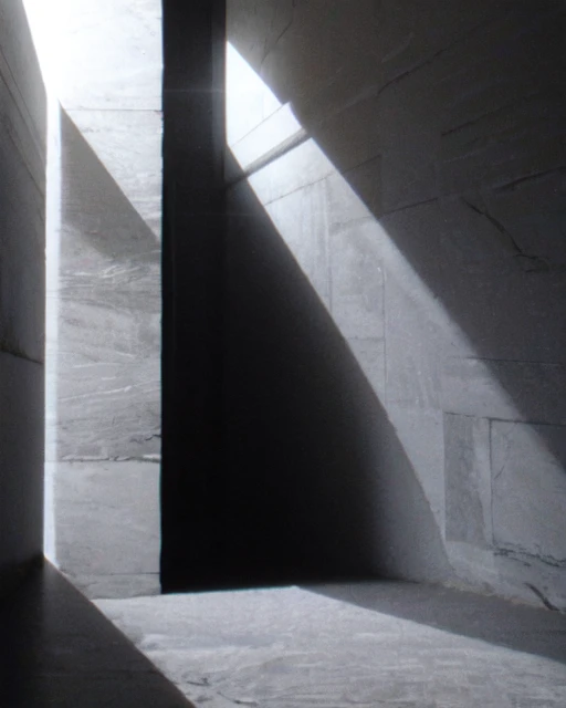 inem,light and shade,buildings,monochrome,white,<lora:BDO-A:1.1>,Big Dumb Object,
