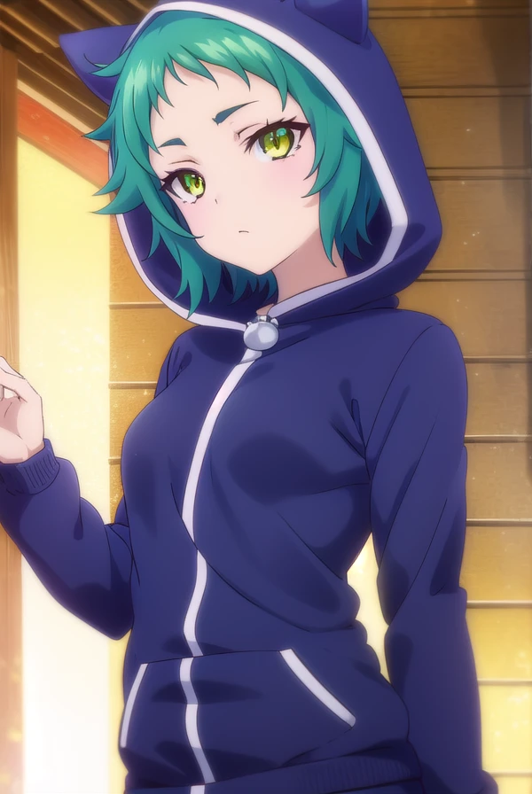 yayafushiguro, <lora:yaya fushiguro s1-lora-nochekaiser:1>,
yaya fushiguro, short hair, (green eyes:1.3), green hair,
BREAK long sleeves, hood, hoodie, animal hood, track suit, cat hood,
BREAK outdoors, onsen, hot spring,
BREAK looking at viewer, (cowboy shot:1.5),
BREAK <lyco:GoodHands-beta2:1>, (masterpiece:1.2), best quality, high resolution, unity 8k wallpaper, (illustration:0.8), (beautiful detailed eyes:1.6), extremely detailed face, perfect lighting, extremely detailed CG, (perfect hands, perfect anatomy),