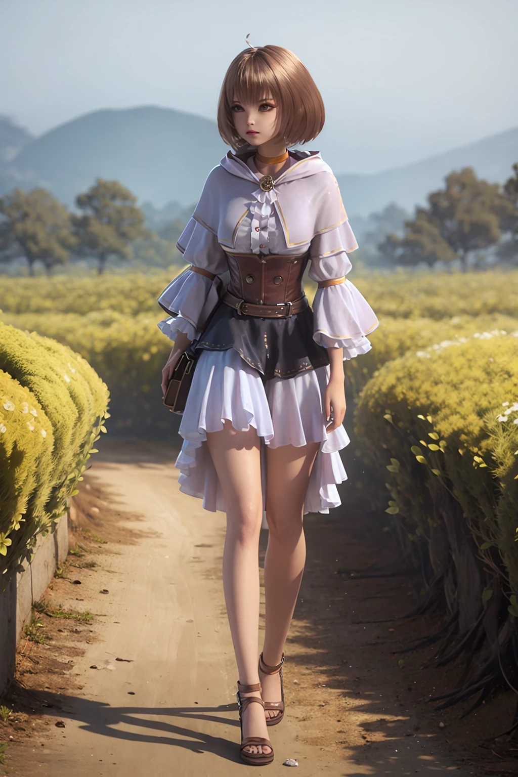 vvan,<lora:Full Fantasy Flower Flower s wedding dress_20231228162952-000006:0.8>,full body,white clothes,